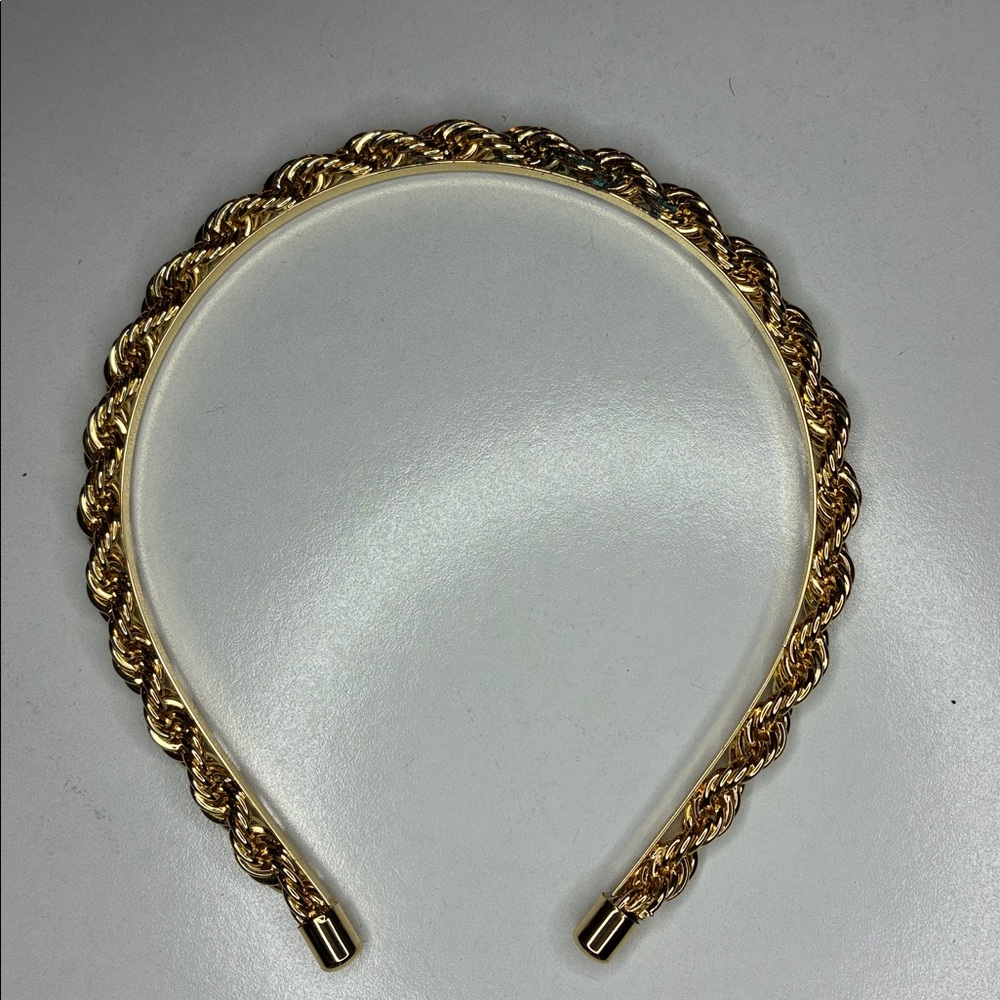 Elegant Gold Braided Headband
